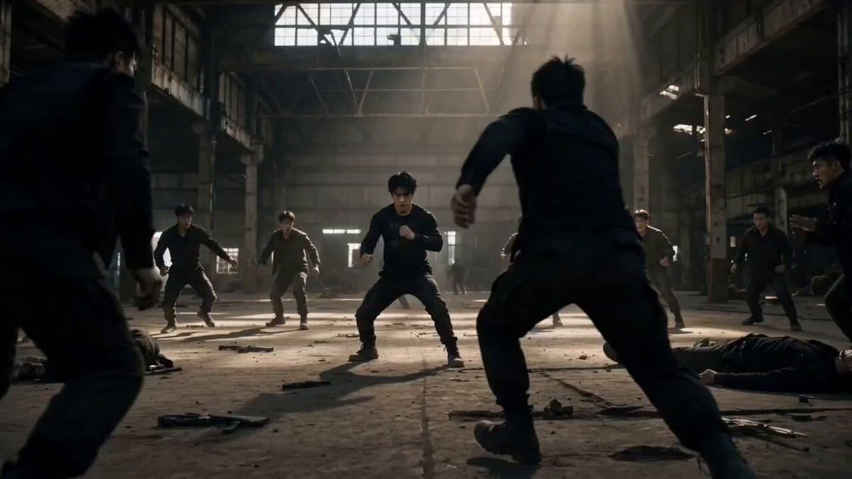 Martial Arts Warehouse Combat Sequence
