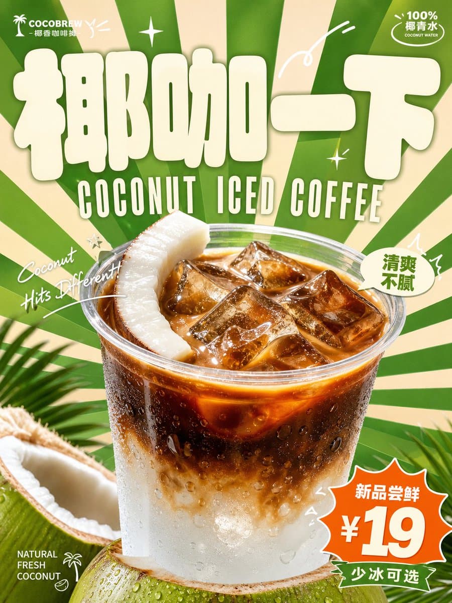 Retro Beverage Advertisement Poster