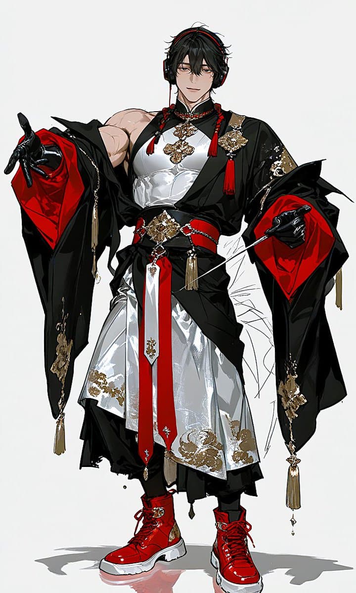 Japanese-Western Fusion Fashion Model