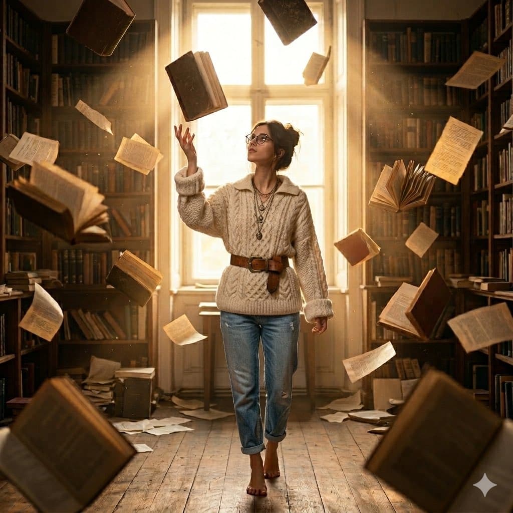 Abandoned Library Fantasy Portrait
