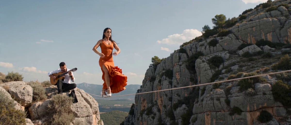 Flamenco Dancer on a Slackline