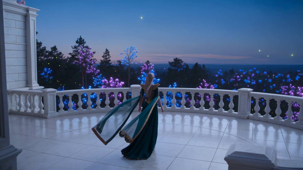Graceful elven queen at twilight
