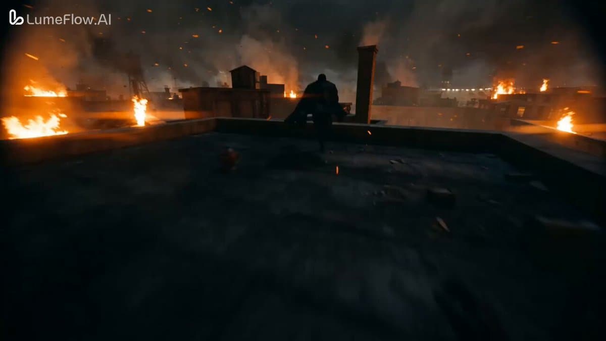 First-person Parkour Chase Video Prompt