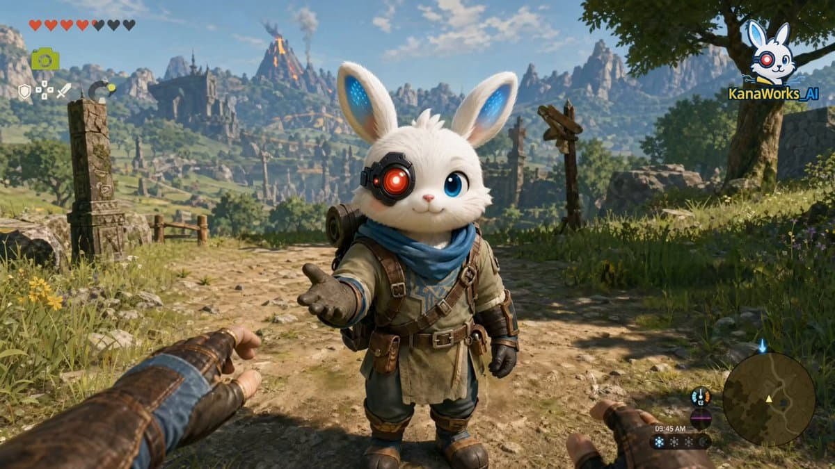 First-Person RPG Dialogue and Exploration Video Prompt