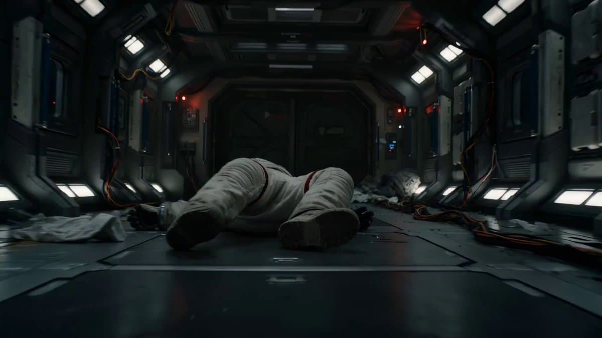 Astronaut Zero-Gravity Escape Scene