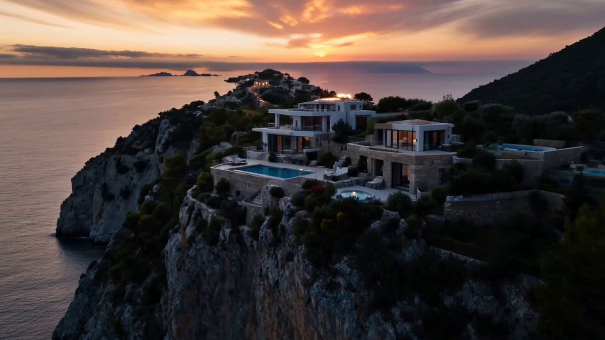 Luxury Mansion Sunset Retreat Ad