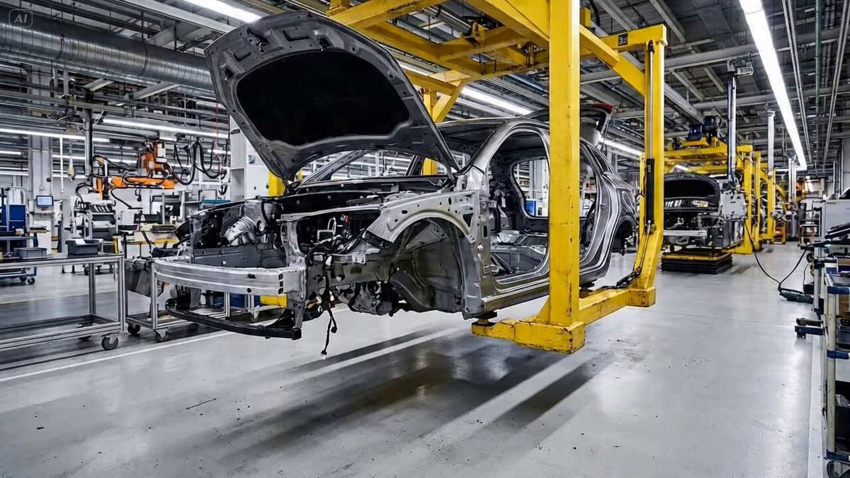 Automobile Assembly Timelapse Video Prompt