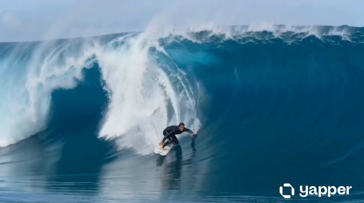 Cinematic Surfer Slow-Motion Barrel