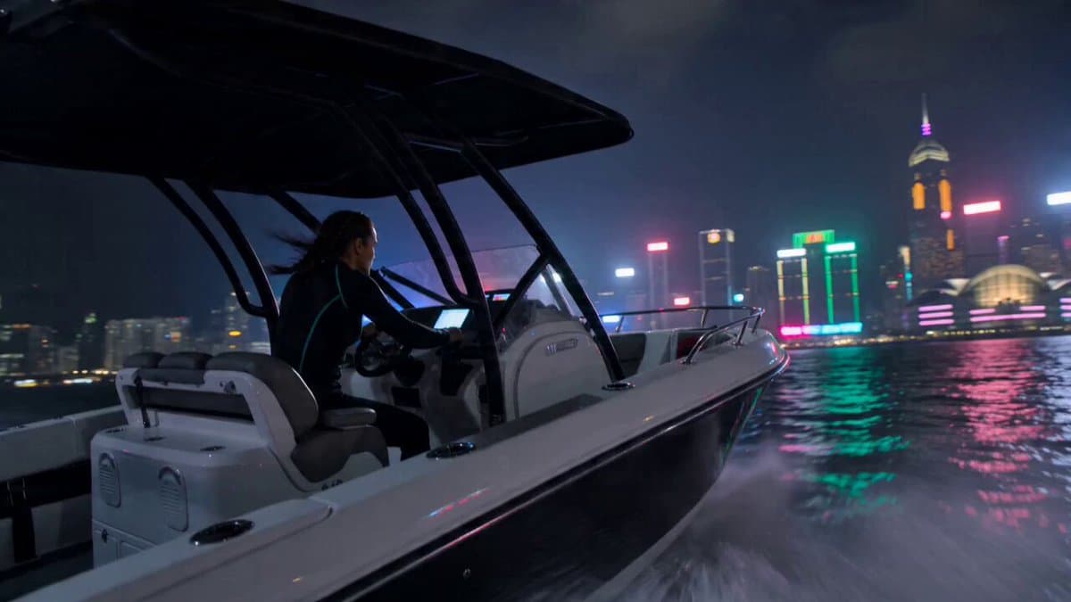High-Speed Boat Chase in Hong Kong Harbor