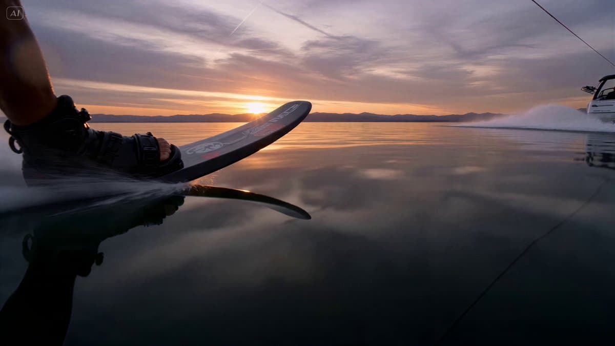 Water Skier Sunset Sequence