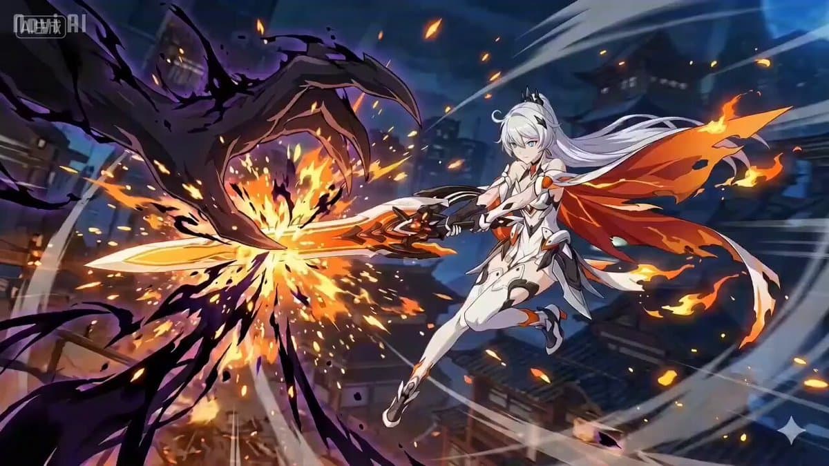 Anime Combat Scene: Knight vs. Shadow Monster