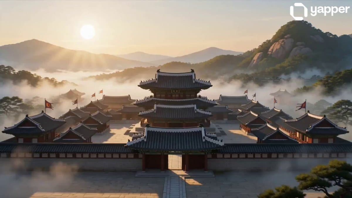 Ancient Joseon Palace Anime Scene