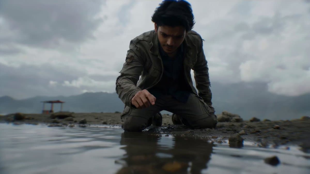 Cinematic Widescreen Transformation Scene with Reference Image