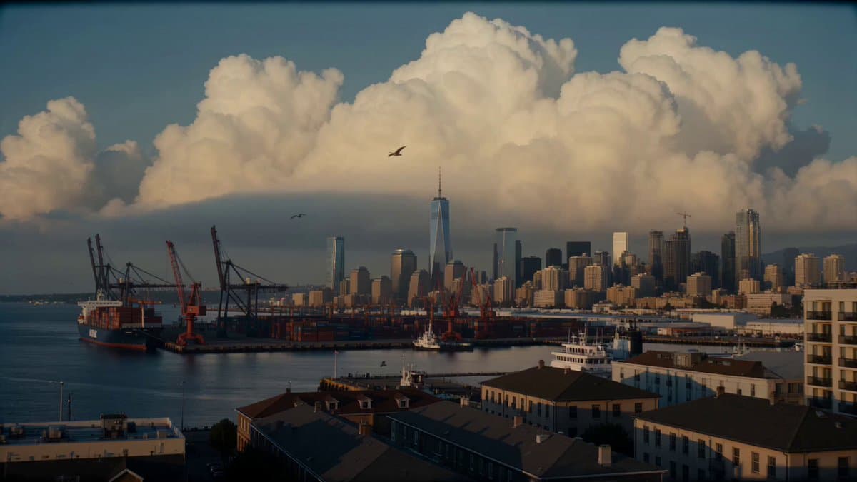 English Cinematic Whale in the Clouds Video Prompt