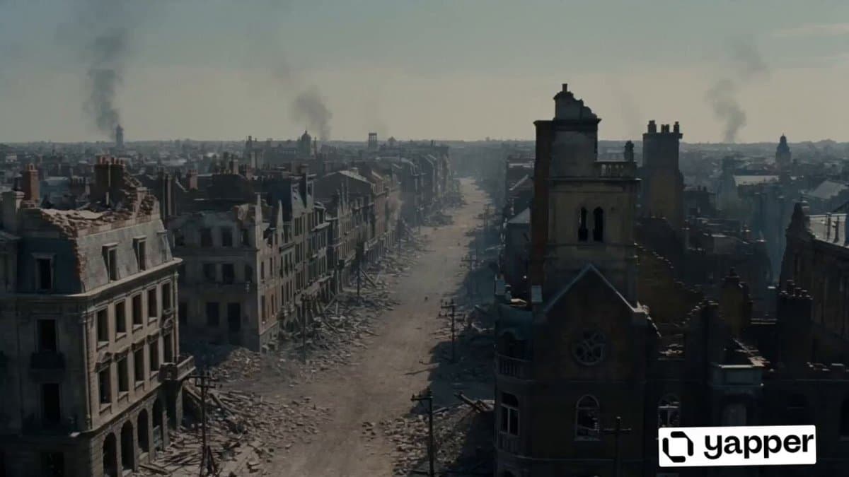War-Torn Street Emotional Scene
