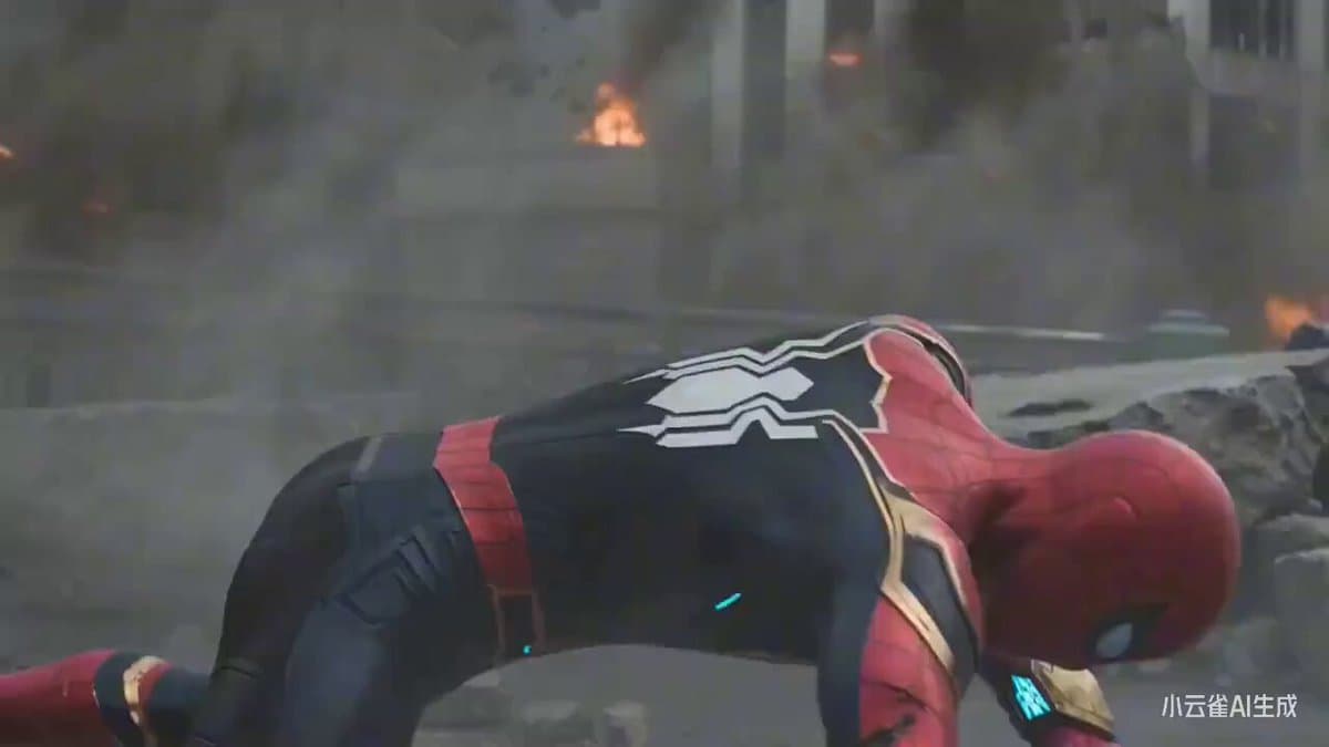 Cinematic epic battle between Spider-Man and Sun Wukong