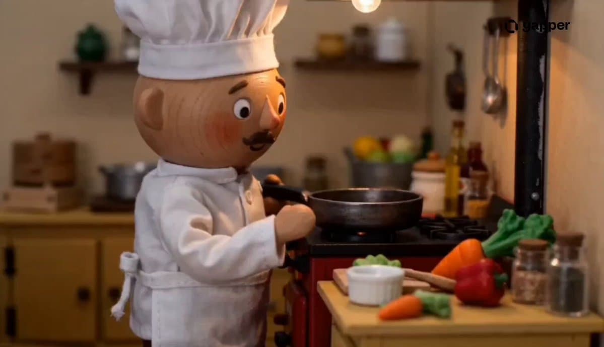 Claymation Miniature Chef Prompt