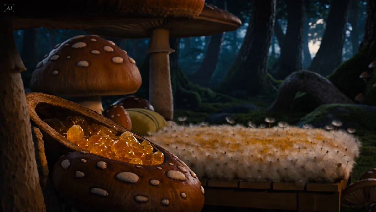 Whimsical Fairy Sleeping in a Log