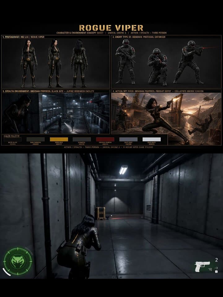 AAA Stealth Action Gameplay Sequence