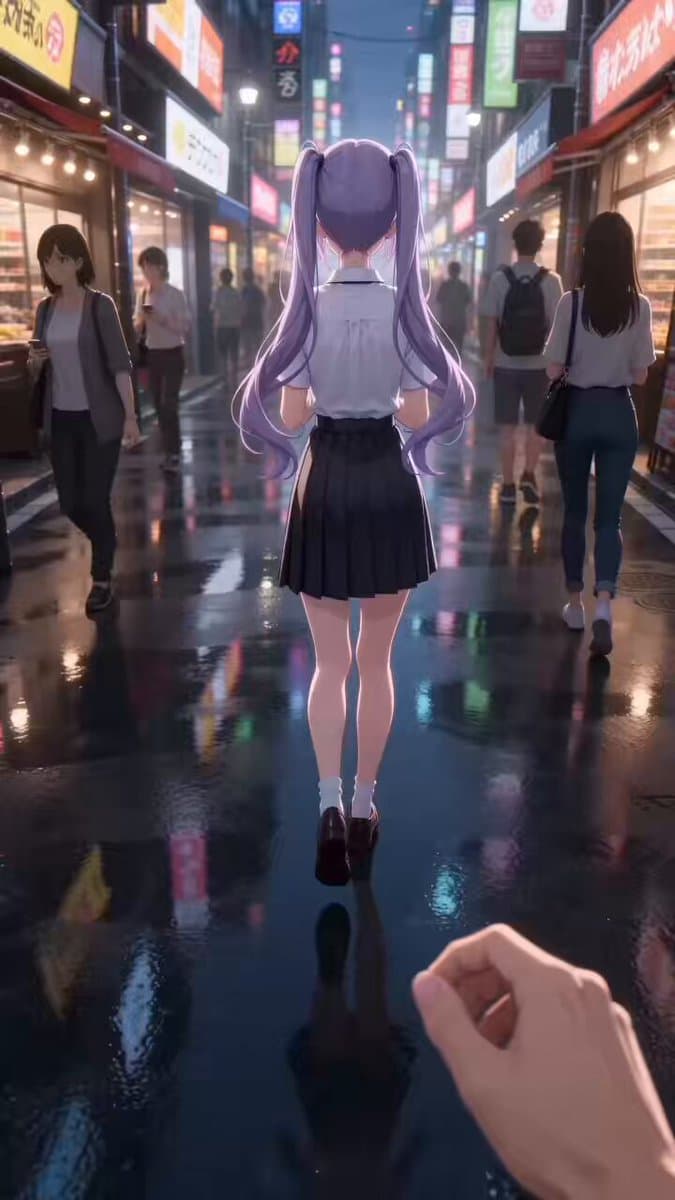 Anime Style Street Encounter Transition Video (Seedance 2.0)