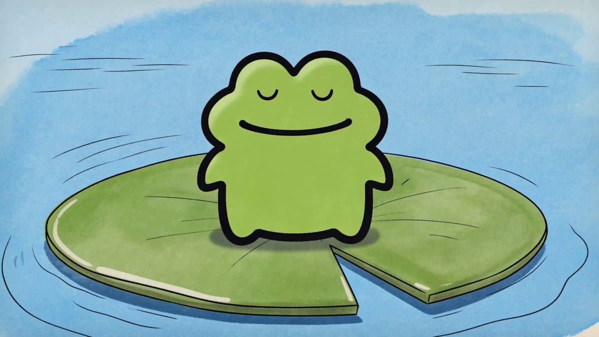 Hand-Drawn Frog Cartoon Animation