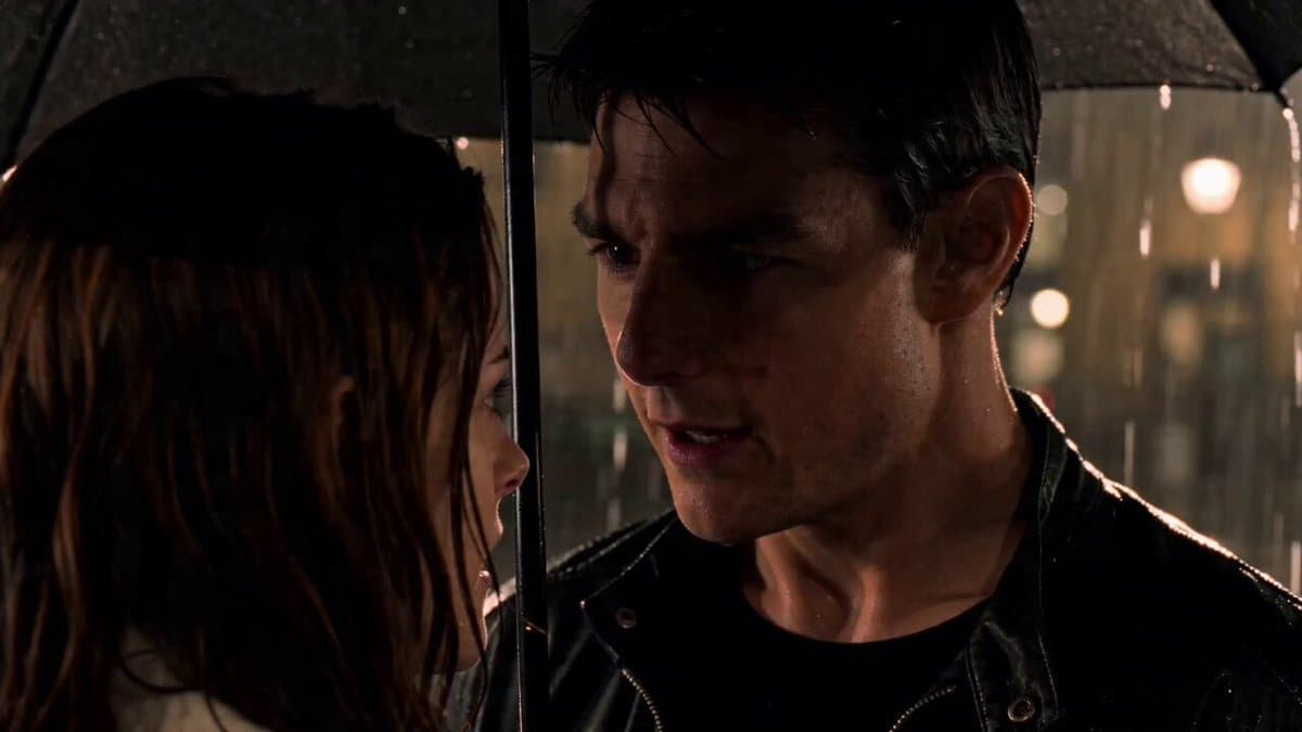 Rainy Night Romantic Tension Scene