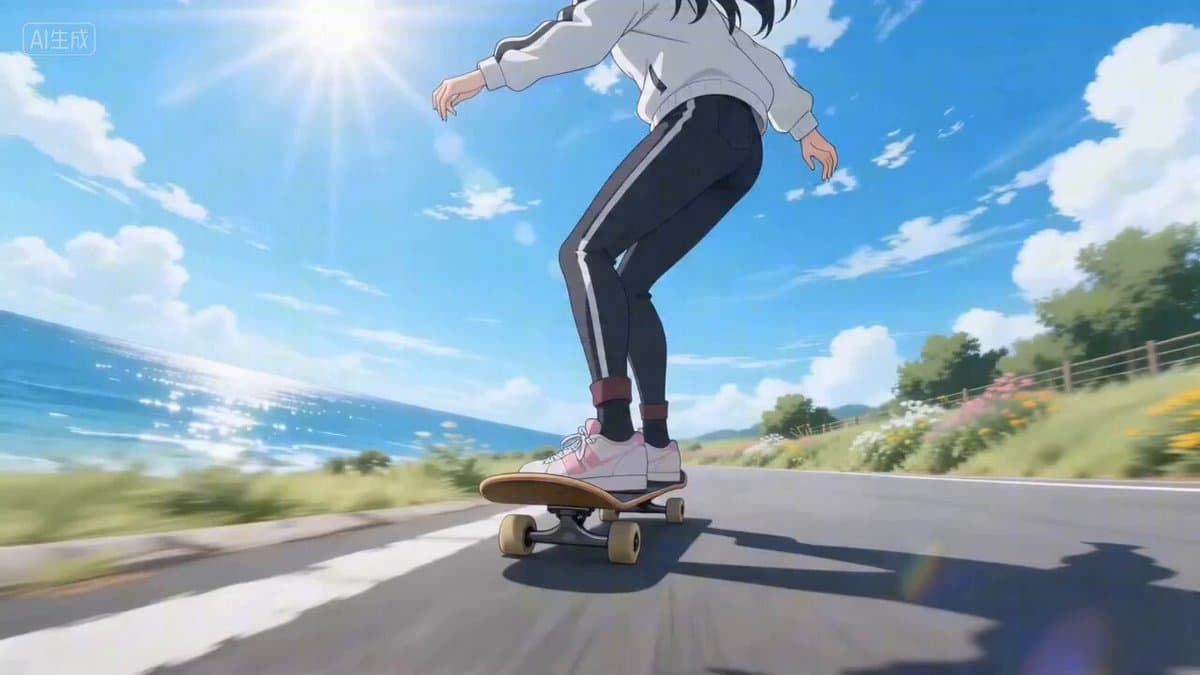 Seamless Four-Season Skate/Snowboard Journey Video Prompt