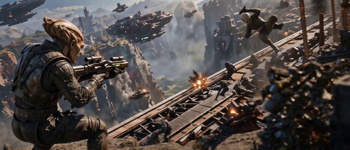 Cinematic Alien War Sequence