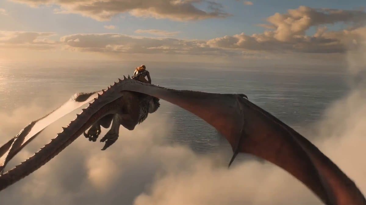 Adventurer on Dragon Approaching Pirate Ship