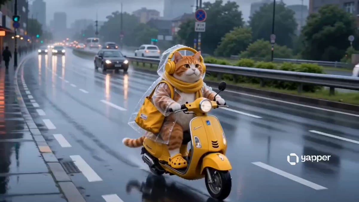 Tabby Cat Scooter Japanese City