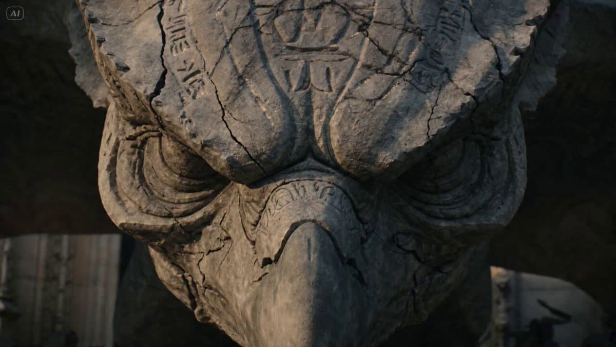 Colossal Stone Gargoyle Awakening