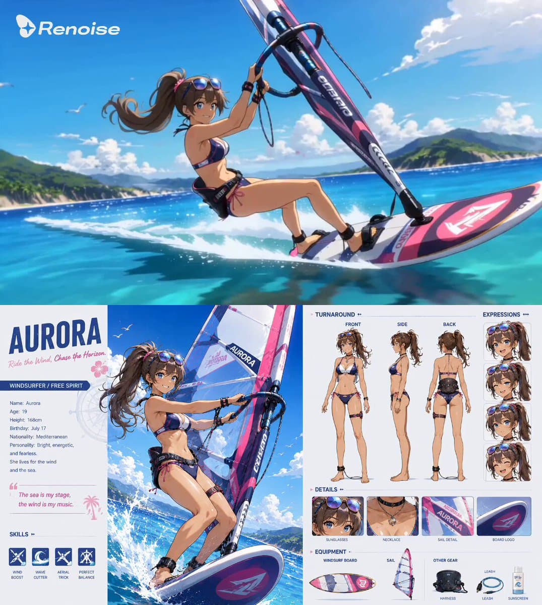 Anime Windsurfing Pursuit