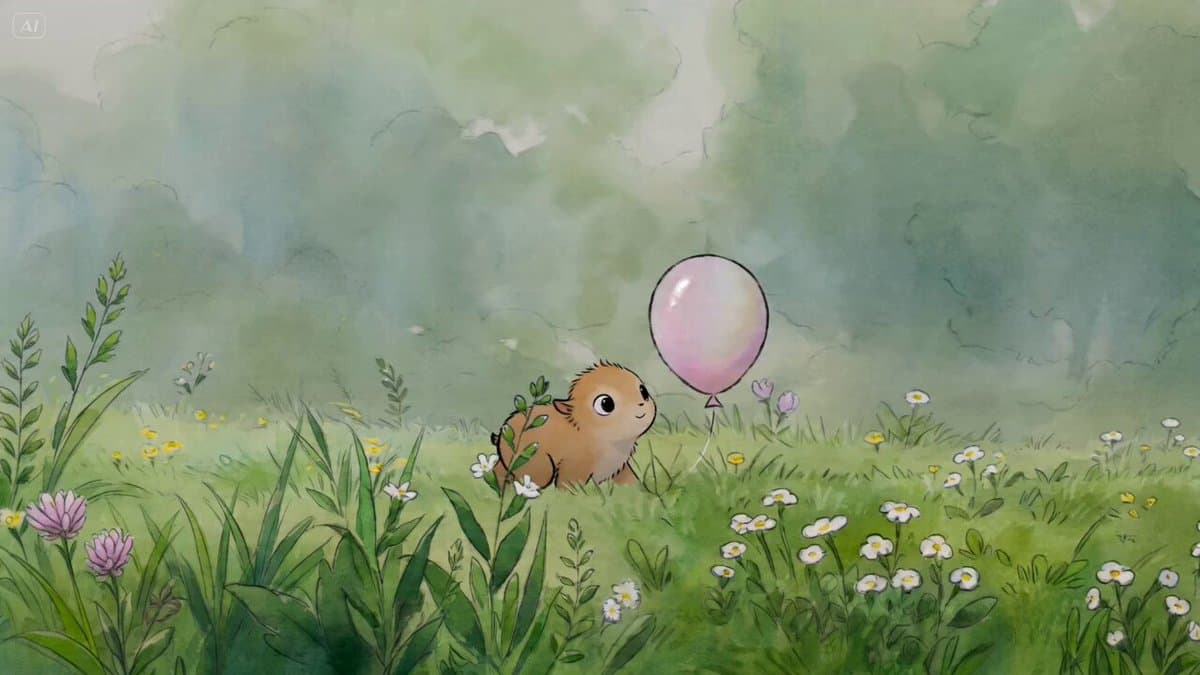 Watercolor Cartoon Single-Shot Video Prompt