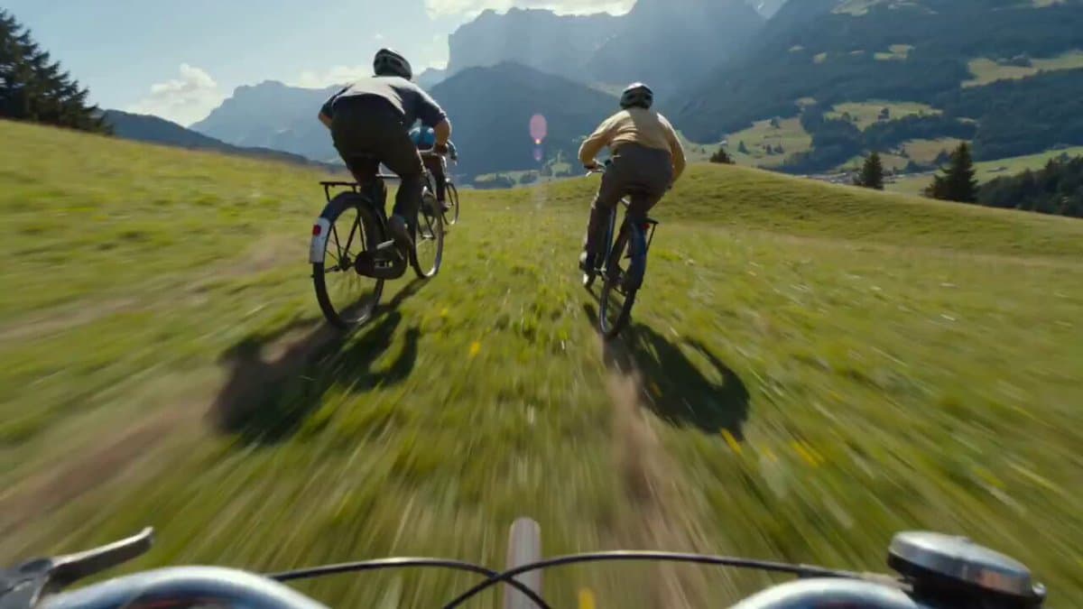 Rocket-Powered Mountain Bike Race