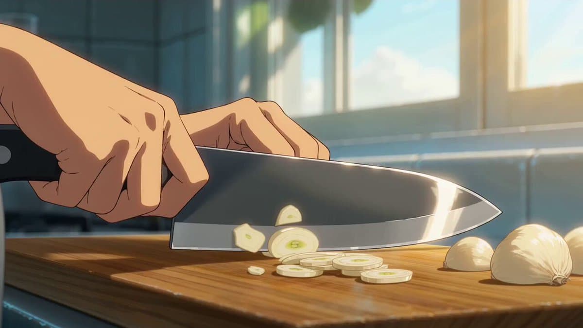 Cinematic Anime Pasta Cooking Sequence