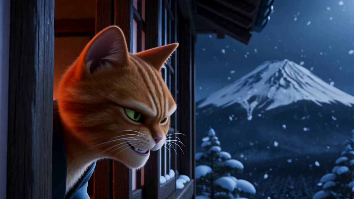 Retro Japanese Cat Heist Animation