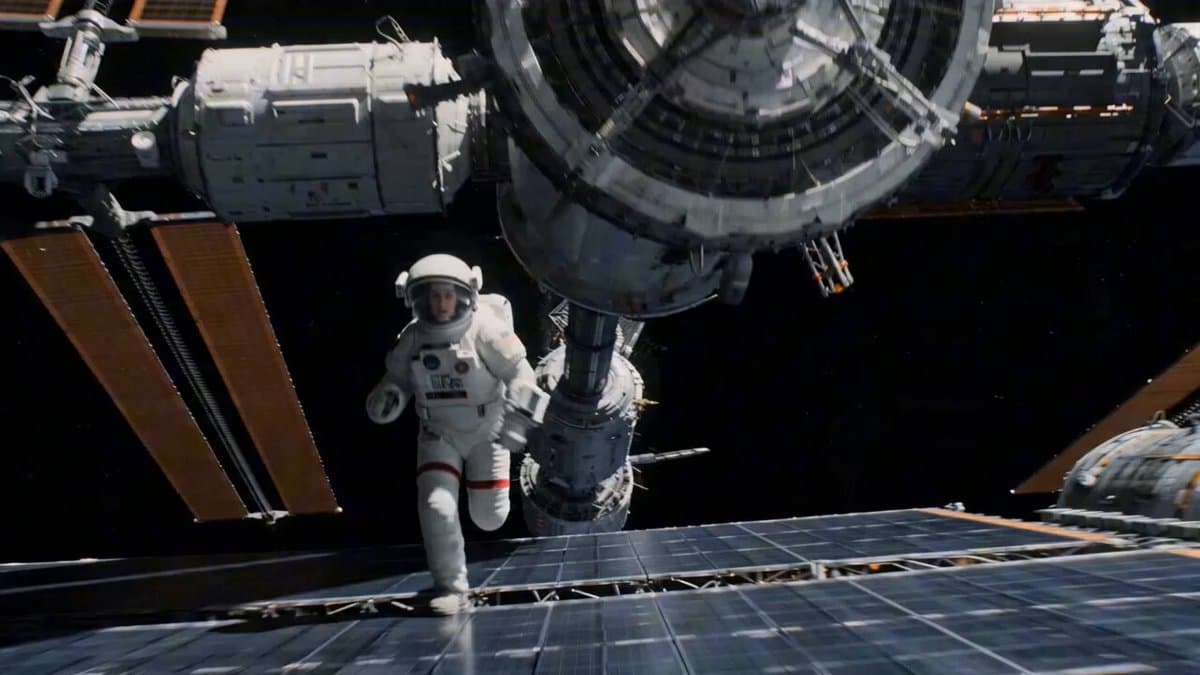 Zero-G Astronaut Run on Damaged Orbital Station