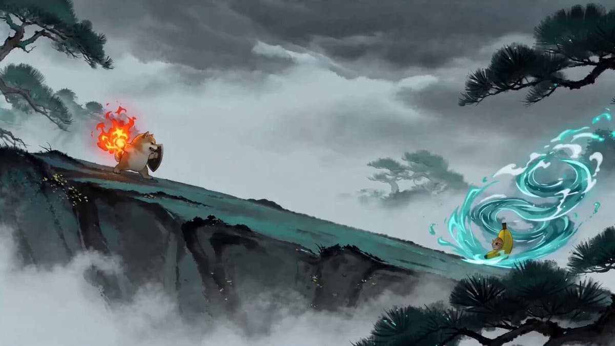 Seedance 2.0 Chinese Ink Style Cat vs Dog Battle Prompt