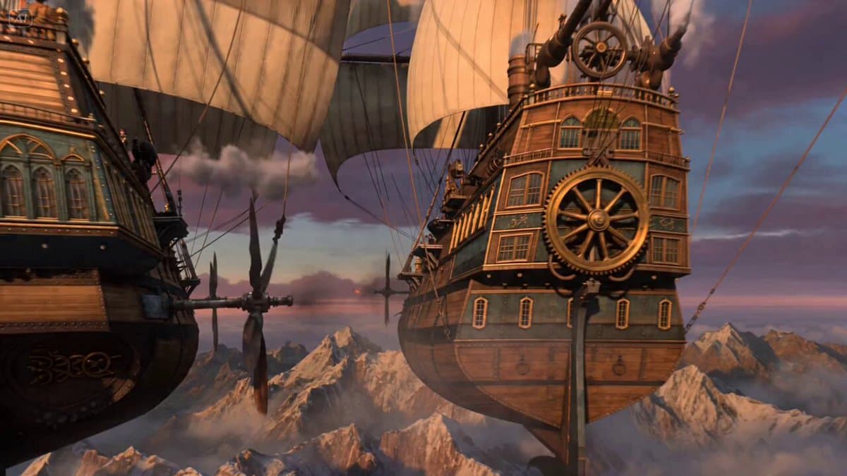 Steampunk Airship Battle