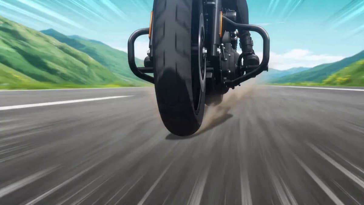 Cinematic Anime Motorcycle Touring