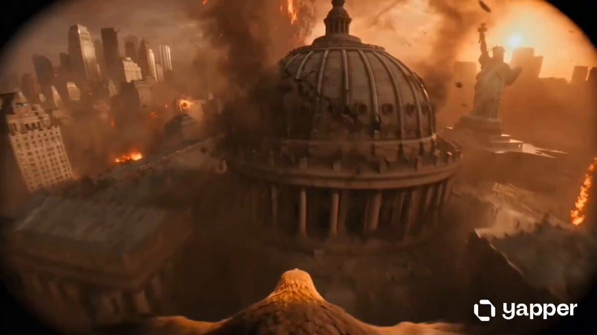 Golden Eagle Escape from Volcanic New York