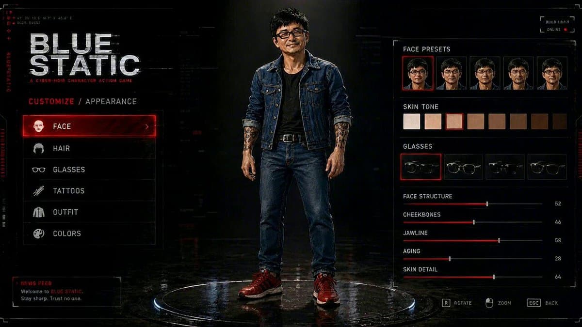 Cyberpunk Game Character Interaction Video