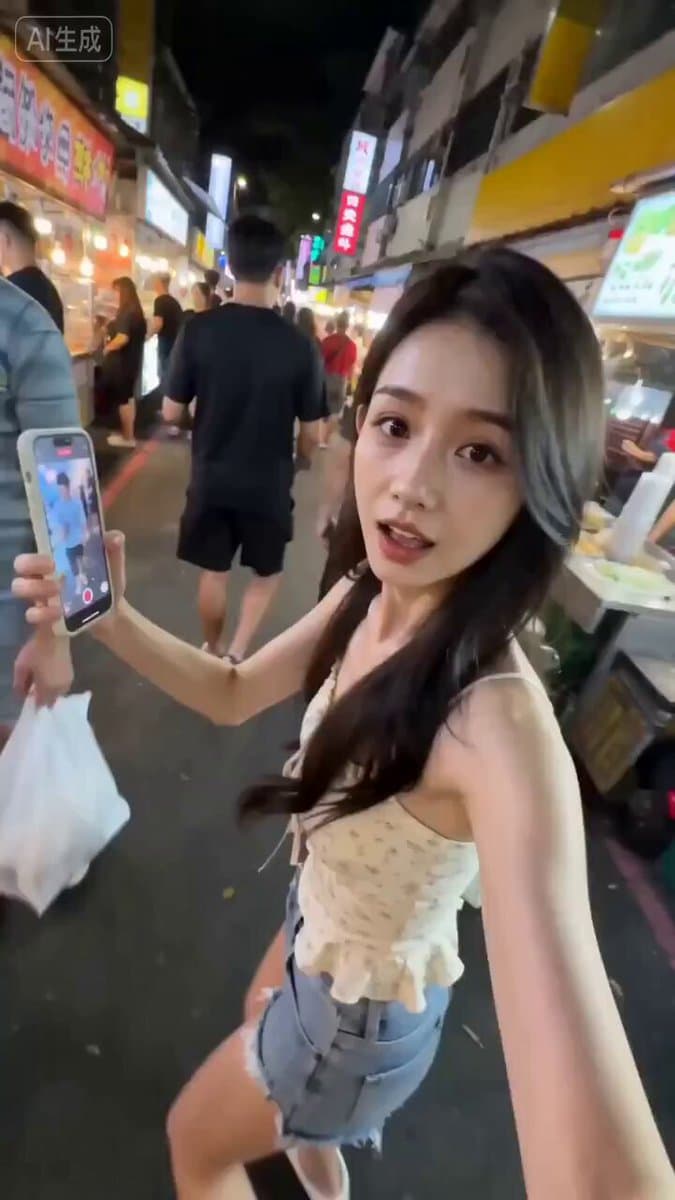 Taiwanese Girlfriend Night Market POV Video