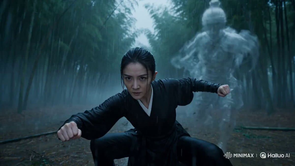 Martial Arts Spirit Battle in a Monsoon