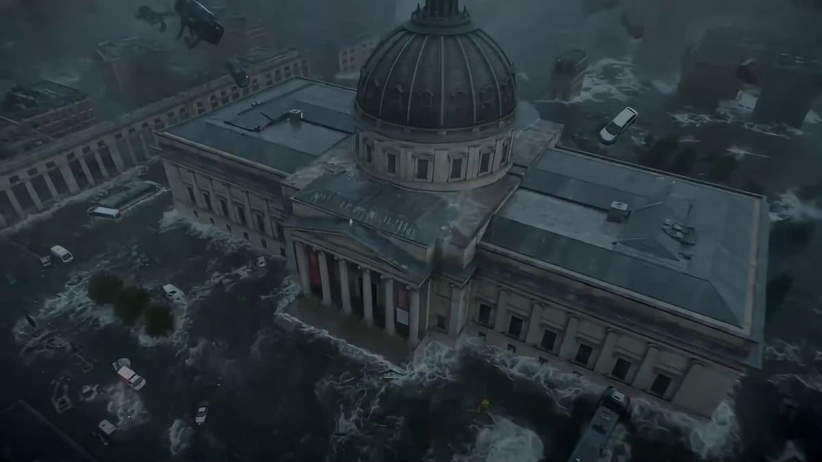 Seedance 2.0 Prompt: Cyberpunk Time Travel from Disaster to Ancient Market