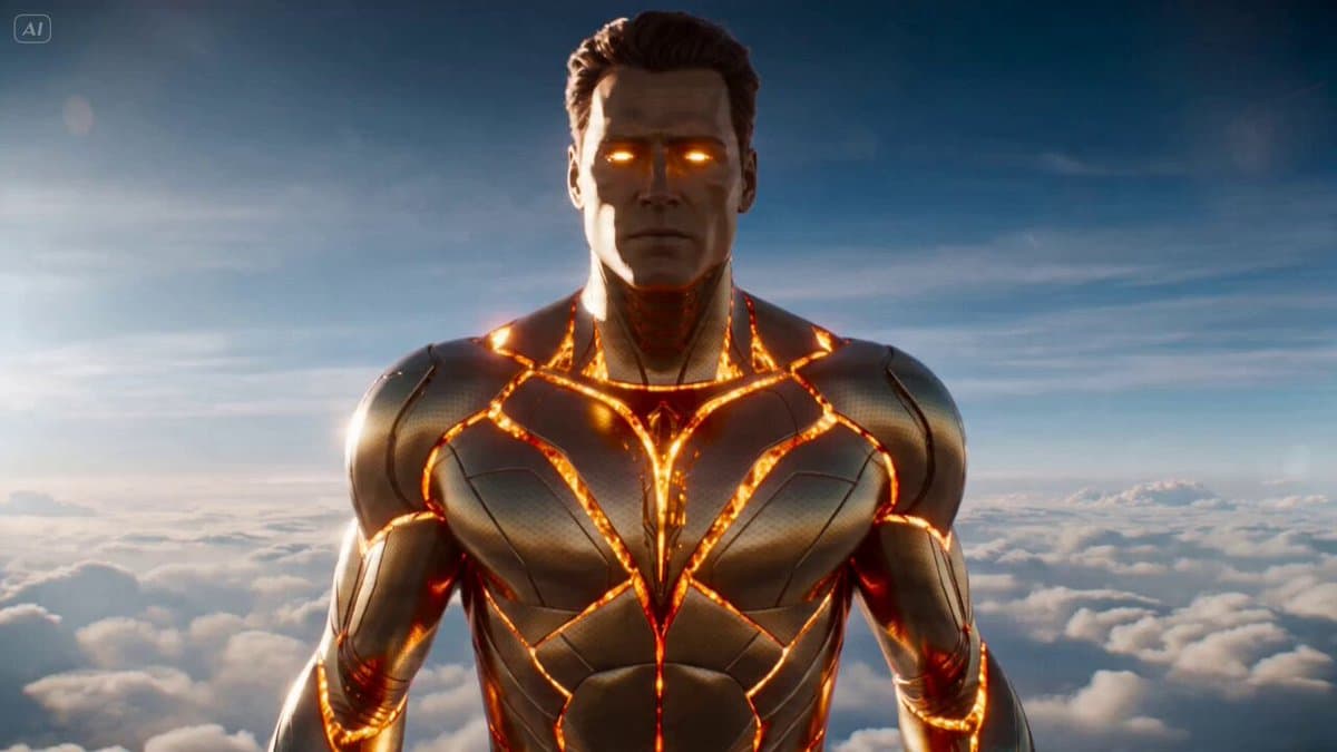 Solar-Powered Hero Descent Video Prompt