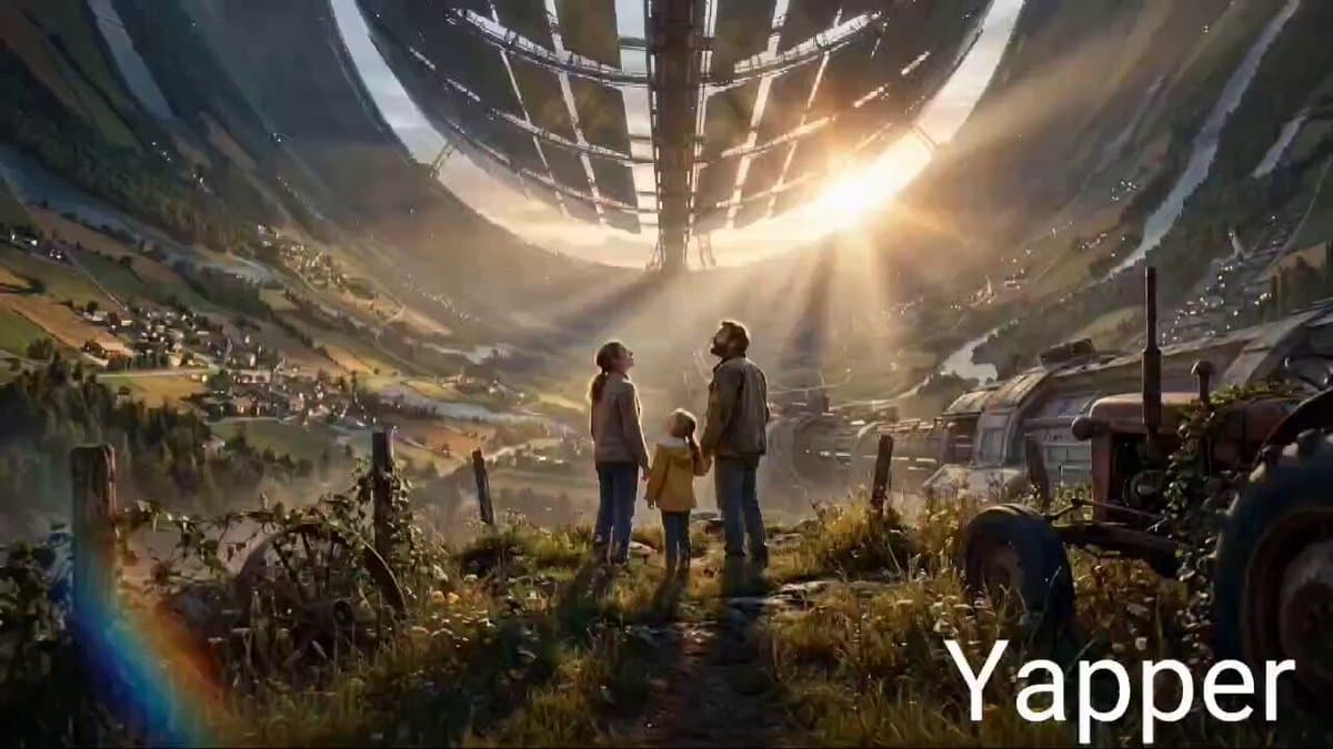 Cinematic O'Neill Space Colony Film Still