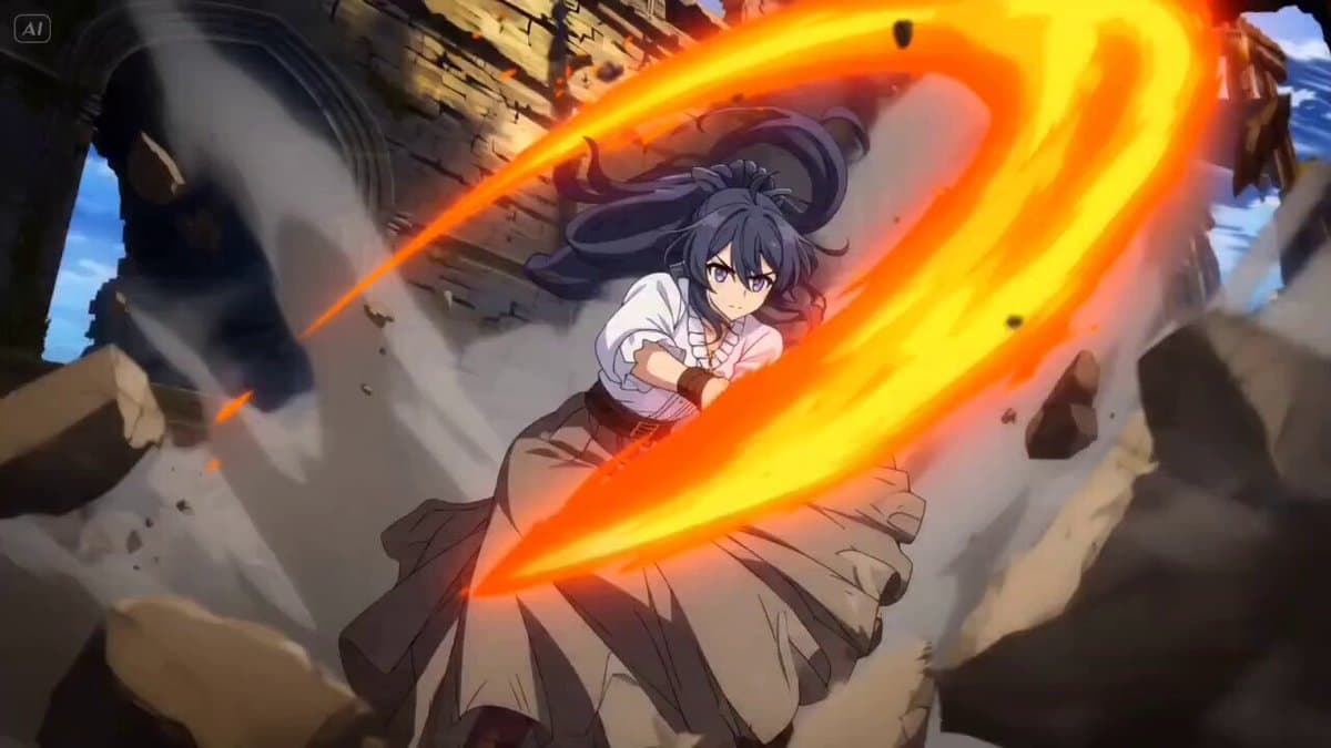 High-Speed Female Swordswoman Battle Animation