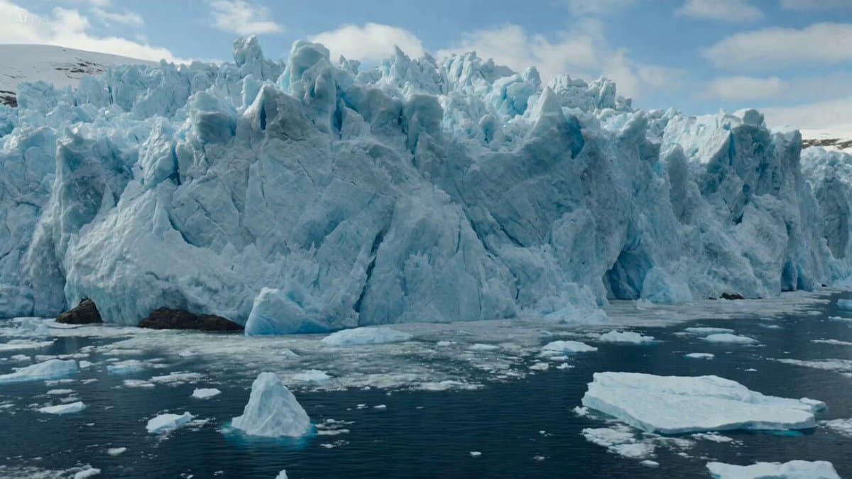 Glacier Collapse Disaster Scene