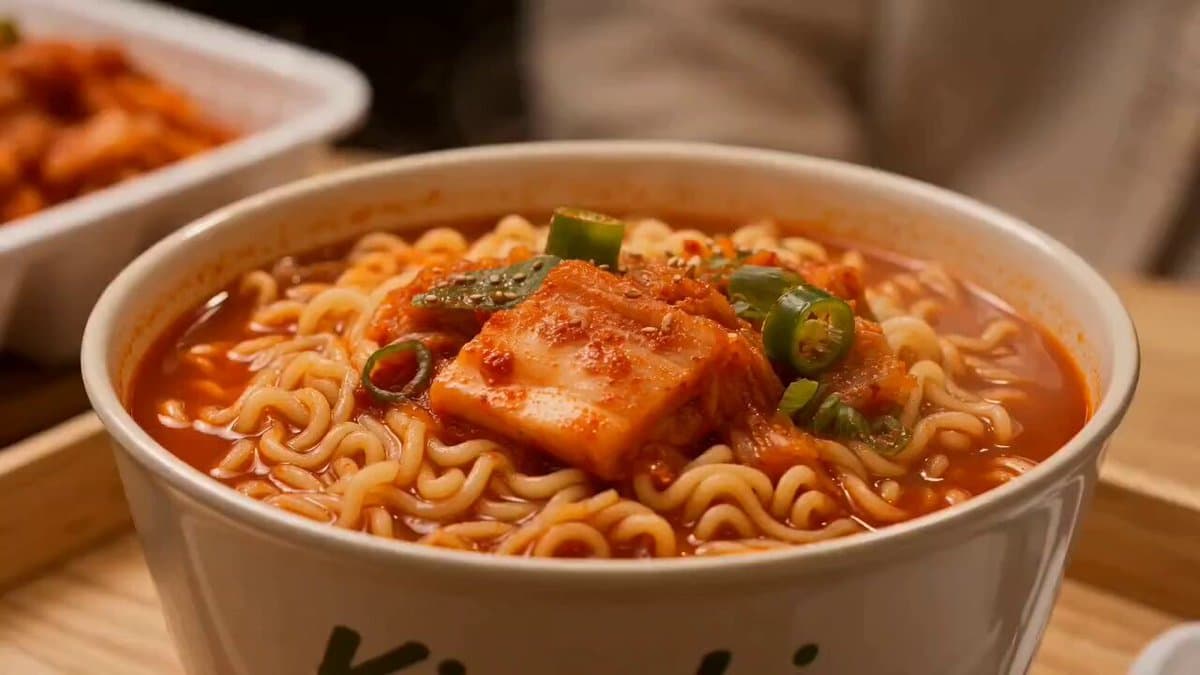 Kimchi Noodles Delivery Ad